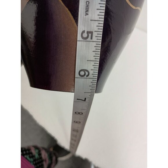 VTG Peruvian Folk Art Pottery Vase Hand Painted People Signed Decorative 6.5" - Picture 9 of 9